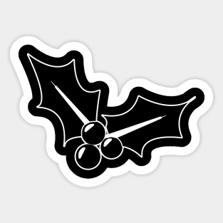 Christmas Mistletoe - Black and White 3 Sticker